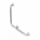 Поручень опорный, угловой, Г-образный, пристенный, тип 1, левый, нержавеющая сталь, D32 мм