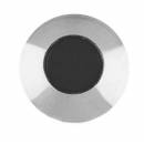 Конус тактильный без штифта, с двусторонней вставкой, комбинированный, D25х5, H5 мм, AISI304/PL, черн