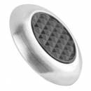 Конус тактильный без штифта, с двусторонней вставкой, комбинированный, D34x4, H4 мм, AL/PL, черный