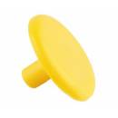 Конус тактильный со штифтом, D35x19, H4 мм, I-15 мм (ПУ) гладкий, желтый