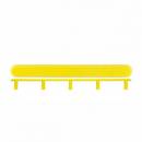 Полоса тактильная со штифтом, рифление-насечка, 290x30x25, H5 мм, I-20 мм, ПУ, желтый