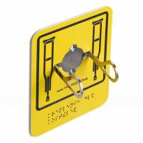 Крючок-держатель для трости и костылей М14 нержавеющая сталь 70013-1