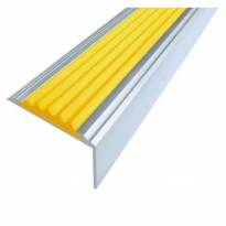 Противоскользящий закладной профиль на ступени с 1 резиновой вставкой 200 см самоклеящийся
