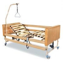 Медицинская кровать с электроприводом Burmeier Economic II с деревянными торцами