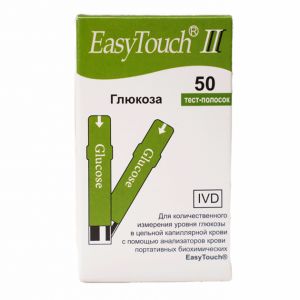 Тест-полоски EasyTouch II на глюкозу, 50 штук 