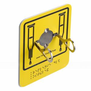 Крючок-держатель для трости и костылей М14 нержавеющая сталь 70013-1