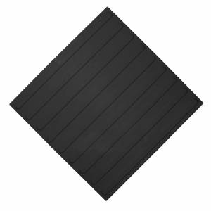 Плитка тактильная (направление движения, полоса) 500x500x4, ПУ, черный, самоклей 50245-1-PU-500x500x4-B-SK