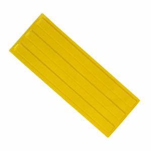 Плитка тактильная (направление движения, зона получения услуг) 180х500х4, ПУ, желтый 50206-PU-180x500x4-Y-SK