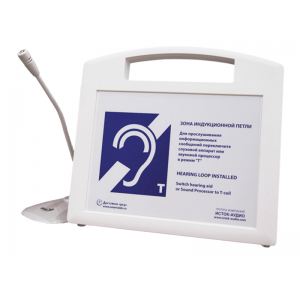 Портативная информационная индукционная система для слабослышащих Исток А2 с радиомикрофоном на стойке