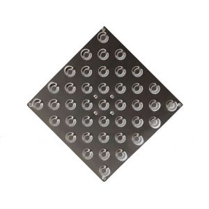 Плитка тактильная (шахматный конус) 300х300 мм из нержавеющей стали