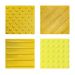 Тактильная бетонная плитка 50х50 (желтая)