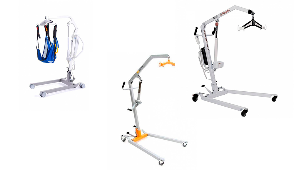 Передвижной подъемник для инвалидов и лежачих больных в работе