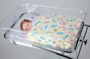 Медицинская кровать для новорожденных с регулировкой наклона кюветы