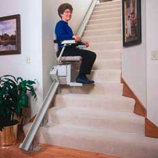 Наклонная подъемная платформа для инвалидов с сиденьем
